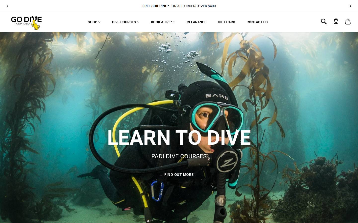 godivetassie.com.au homepage screenshot