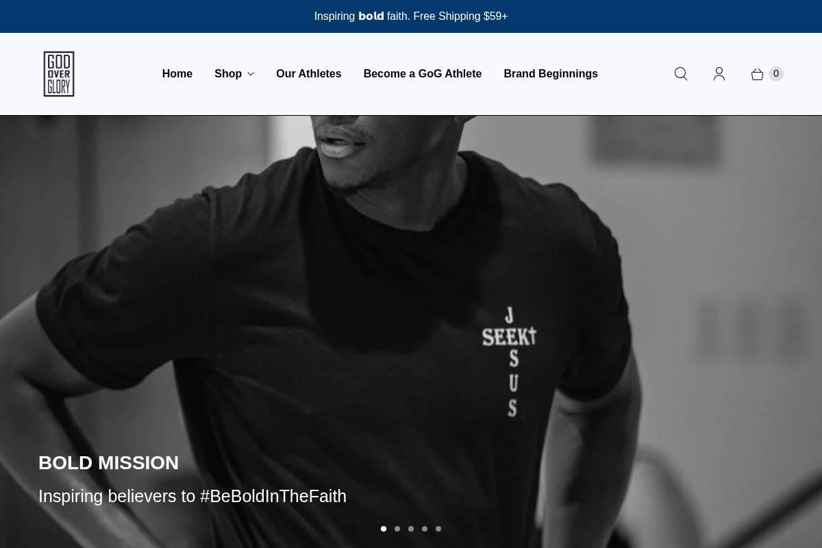 godoverglory.com homepage screenshot