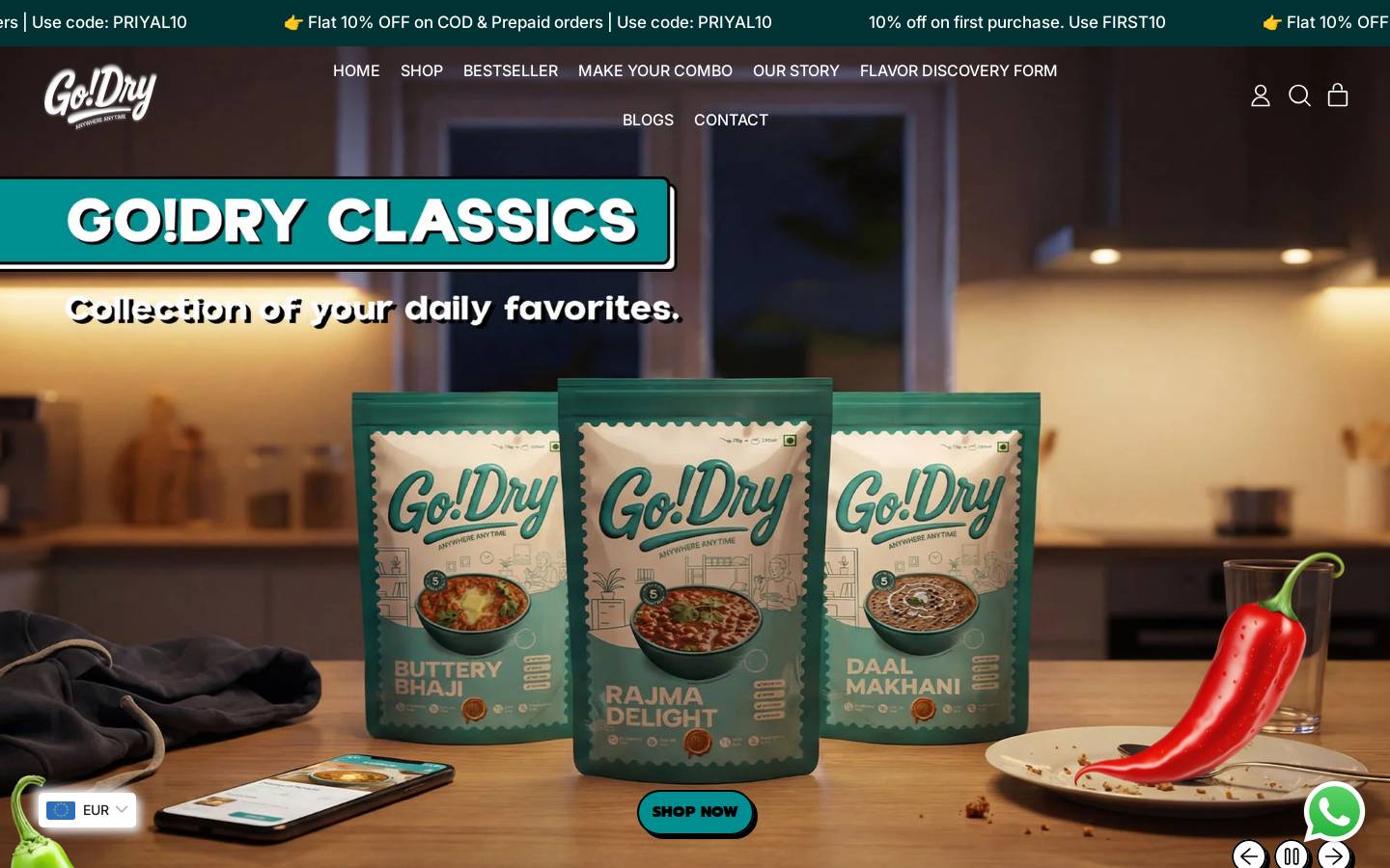 godry.shop homepage screenshot