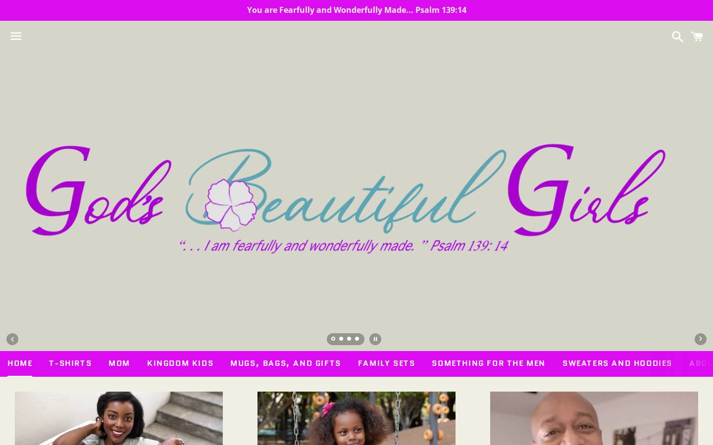 godsbeautifulgirls.com homepage screenshot