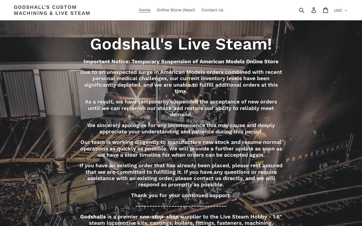 godshallslivesteam.com homepage screenshot