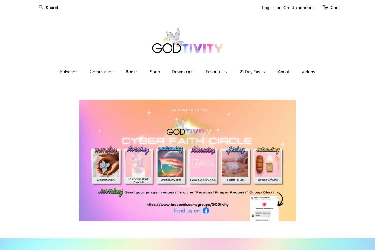 godtivity.com homepage screenshot