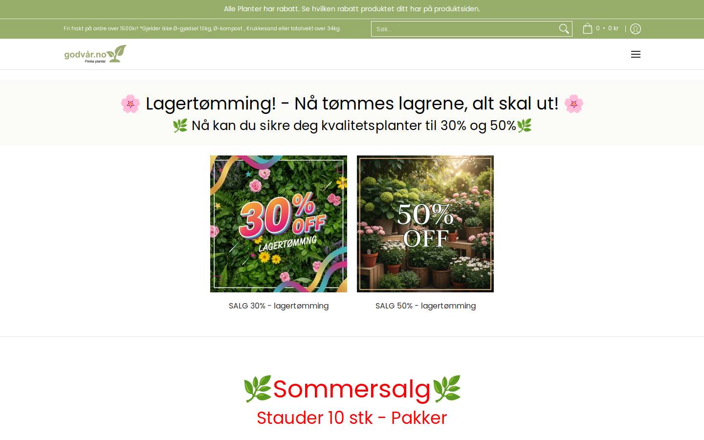 Godvar homepage screenshot