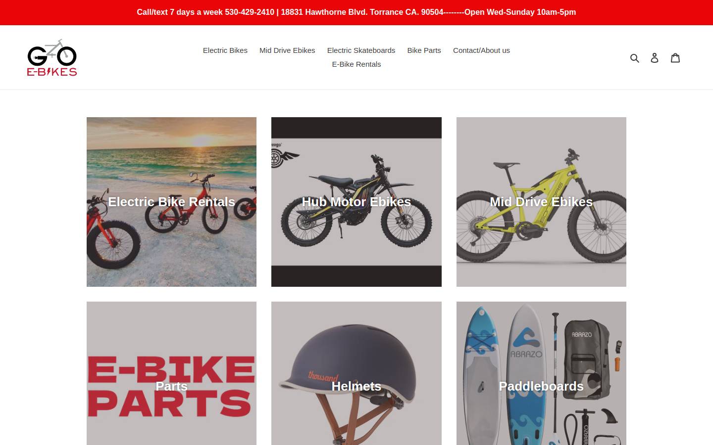 goebikes.net homepage screenshot
