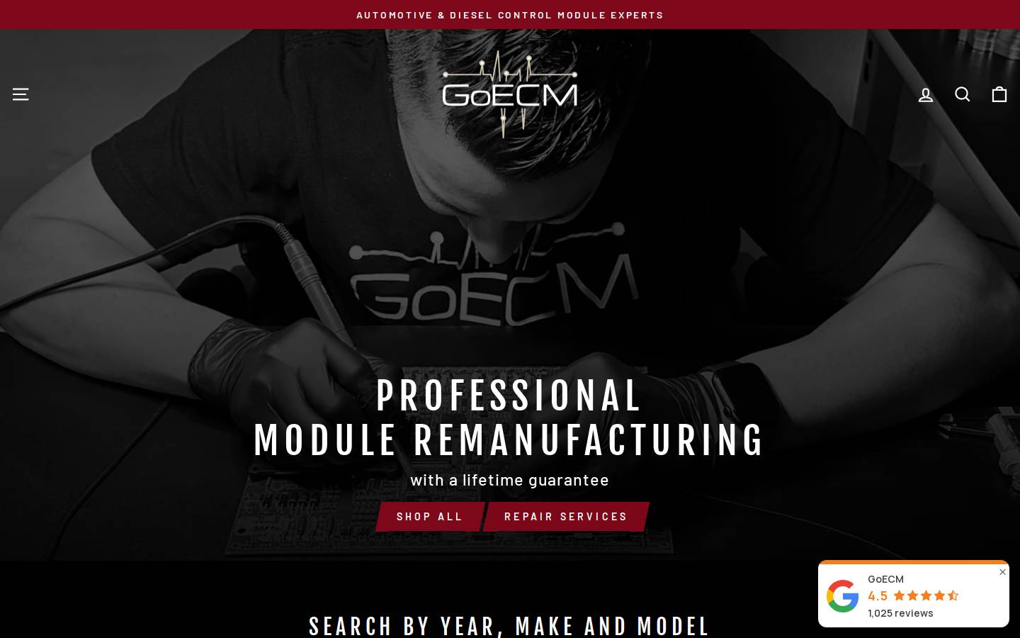 GoECM homepage screenshot