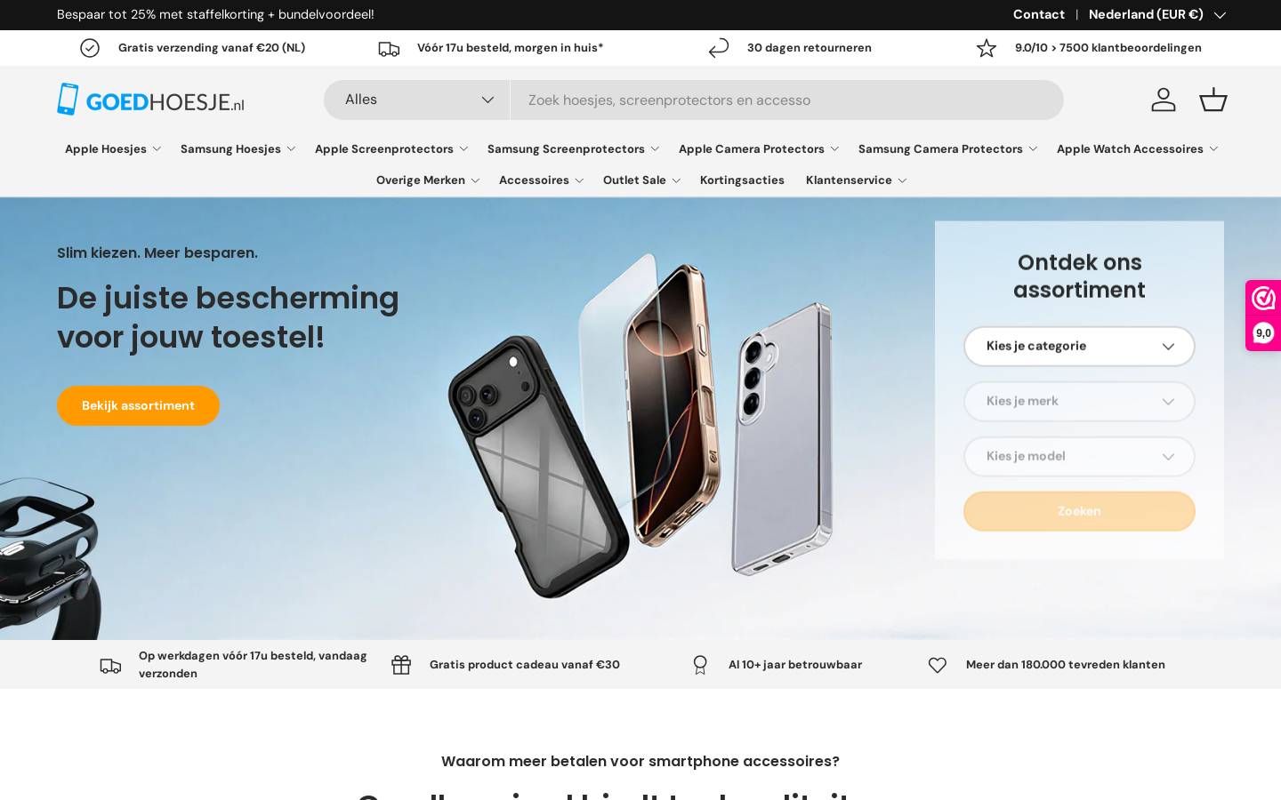 Goedhoesje.nl homepage screenshot