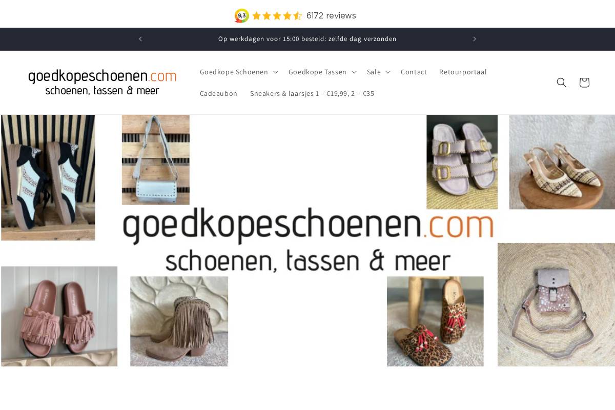 goedkopeschoenen.com homepage screenshot