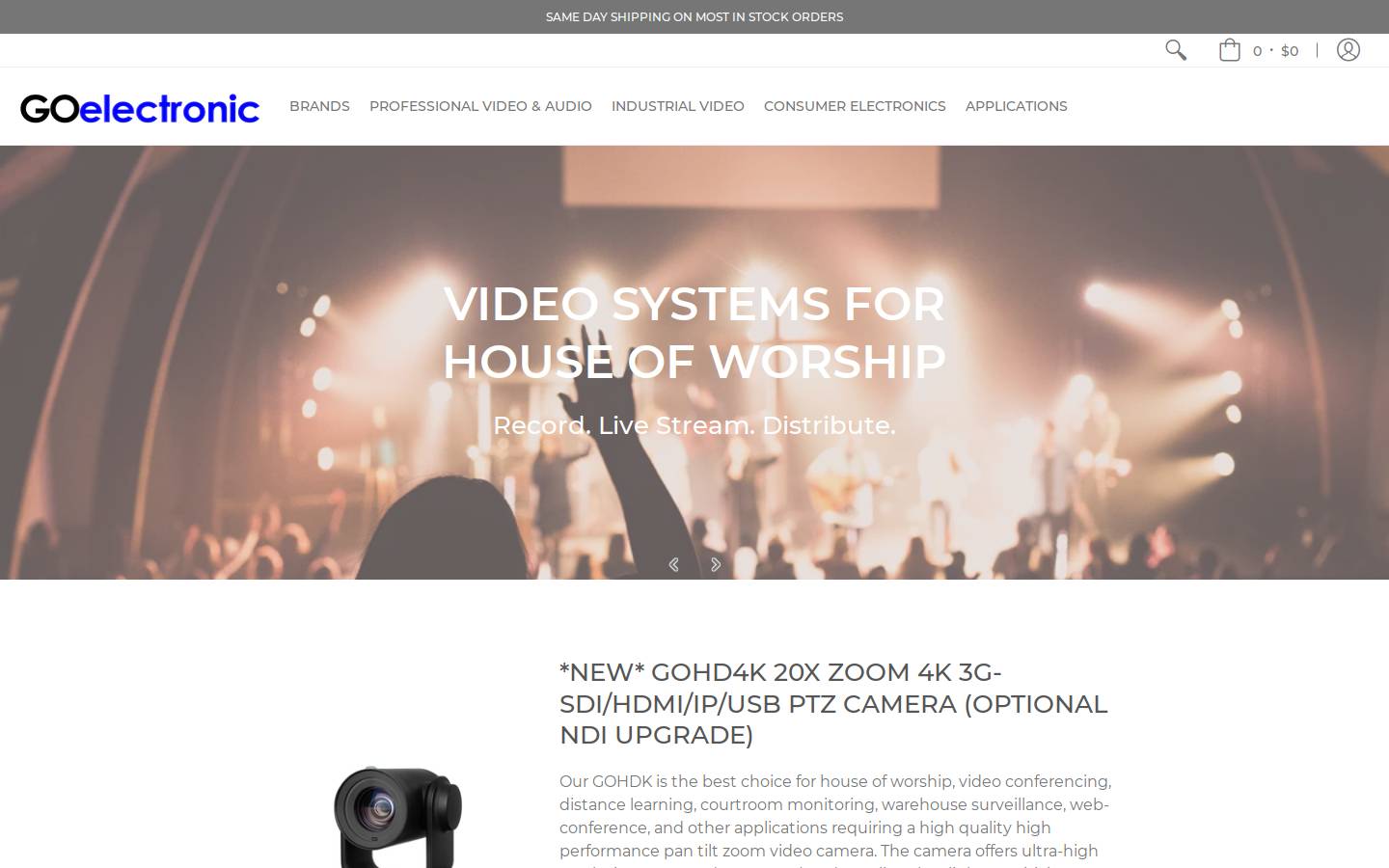 GoElectronic.com homepage screenshot