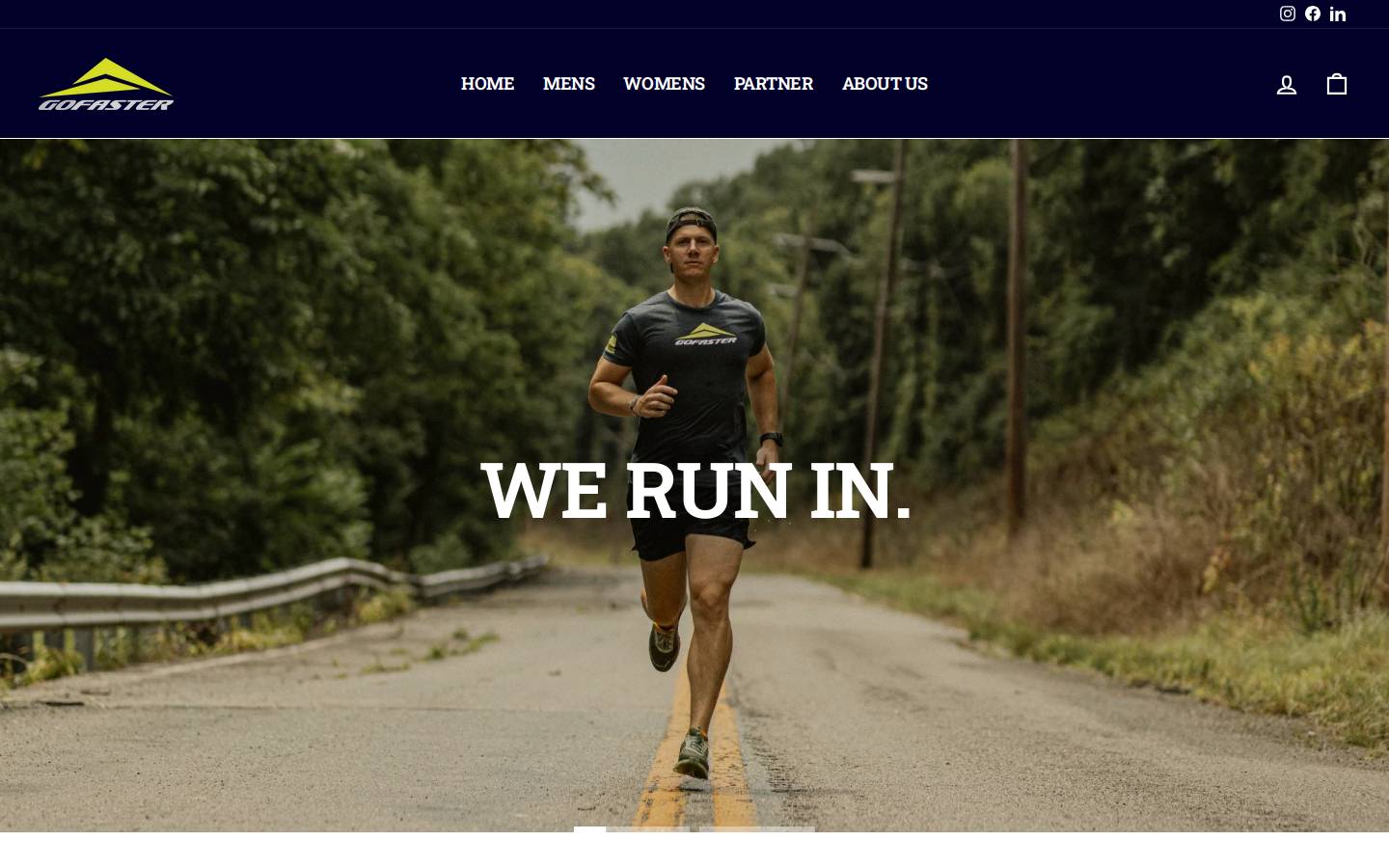 gofasterathletic.com homepage screenshot