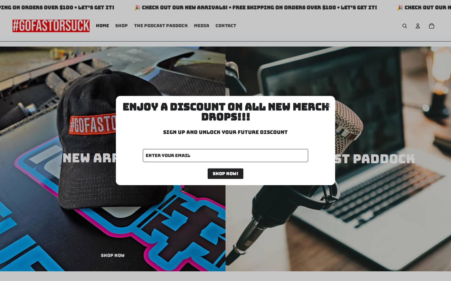 gofastorsuck.com homepage screenshot