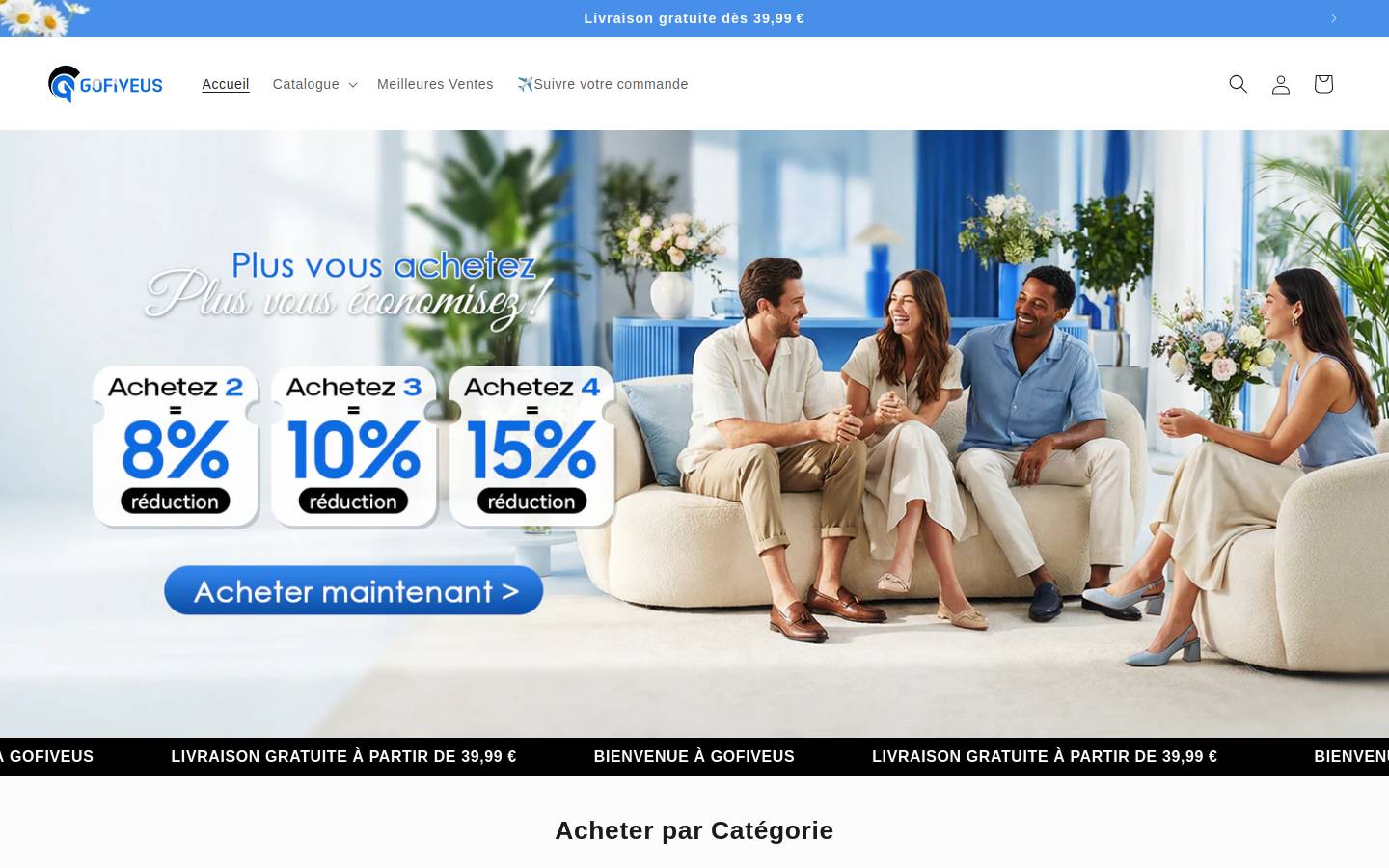 Gofiveus homepage screenshot