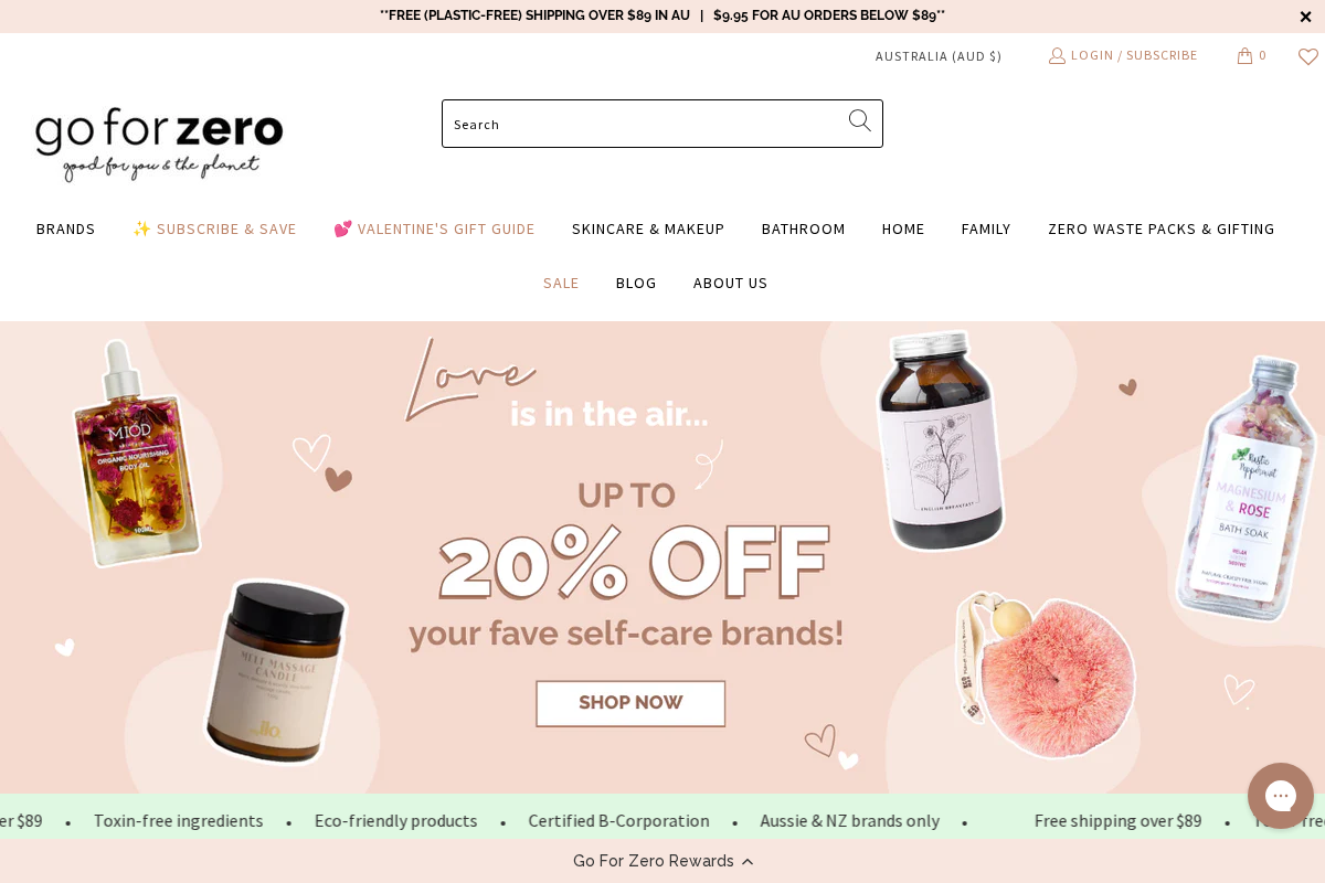 Go For Zero homepage screenshot