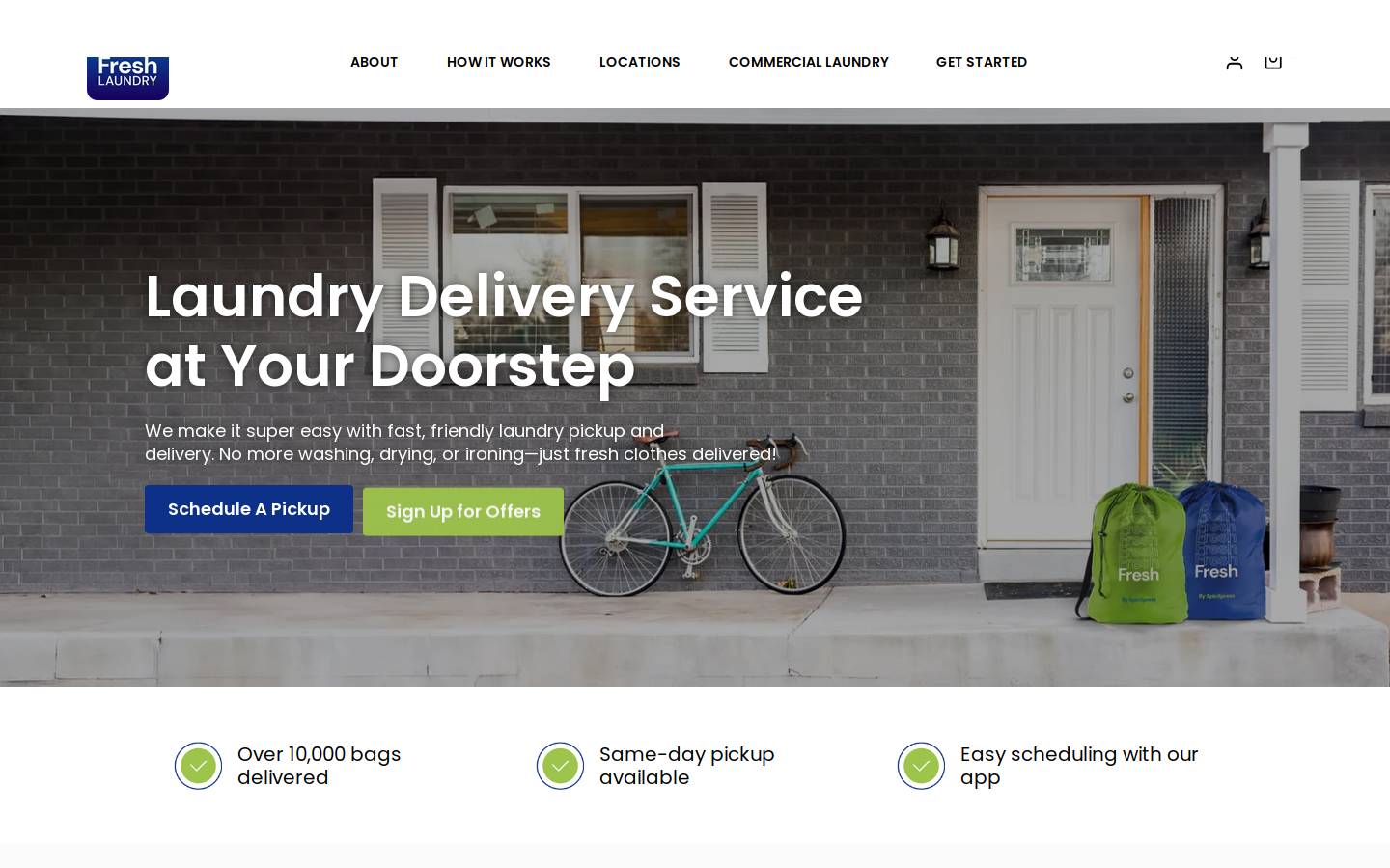 gofreshlaundry.com homepage screenshot