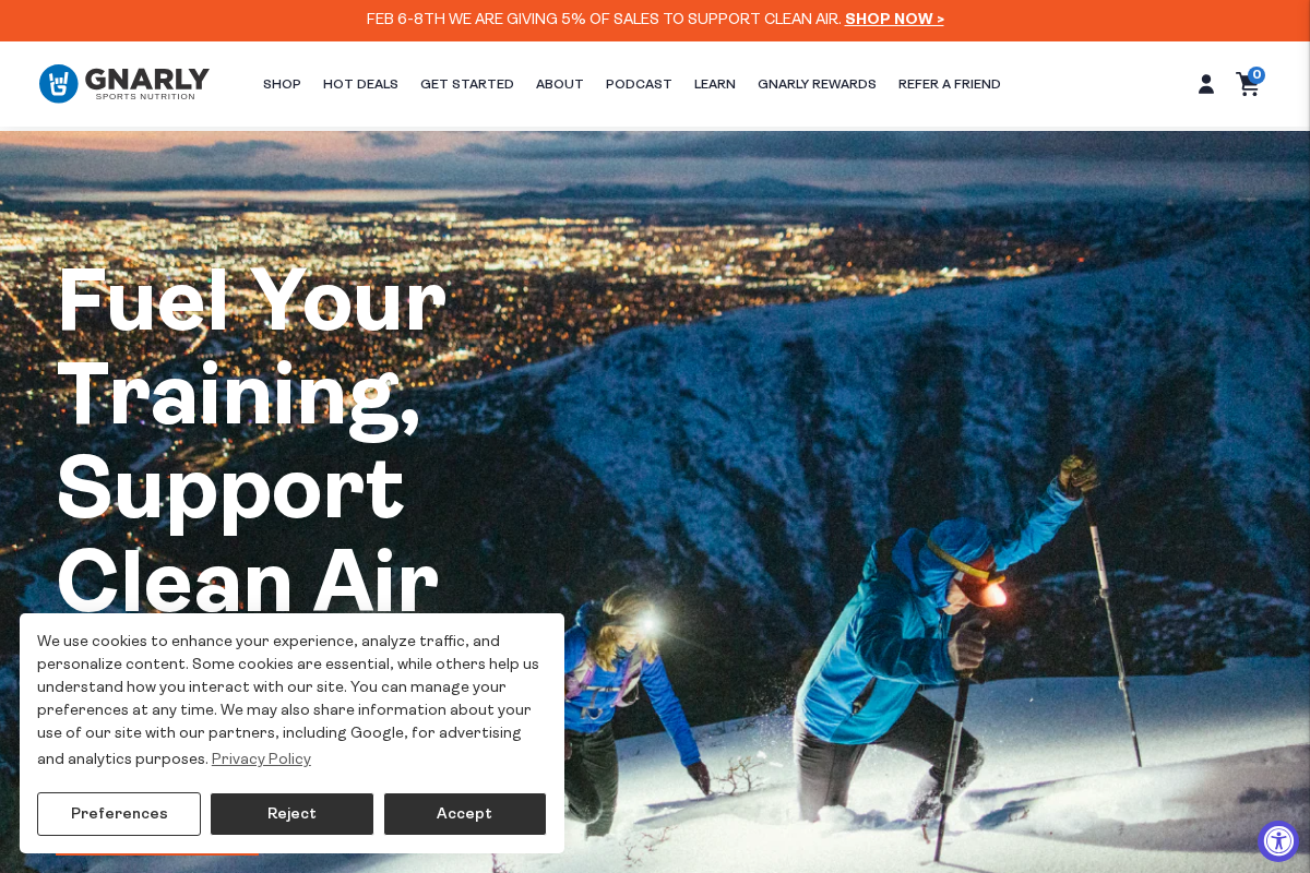 gognarly.com homepage screenshot