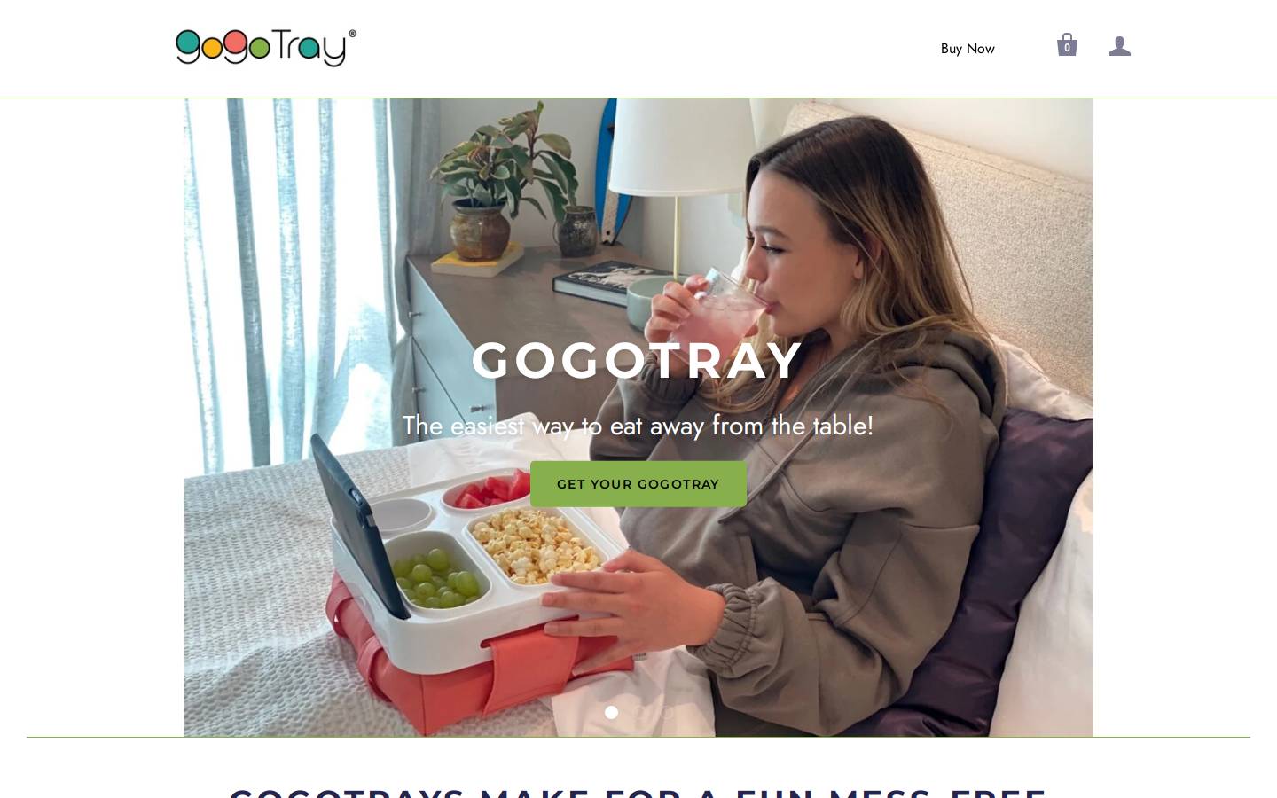 gogotrays.com homepage screenshot