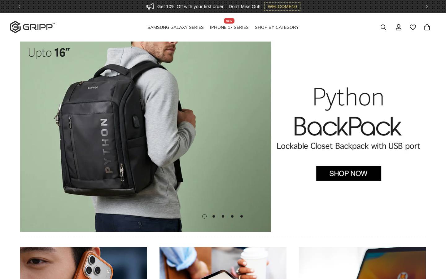 gogripp.com homepage screenshot