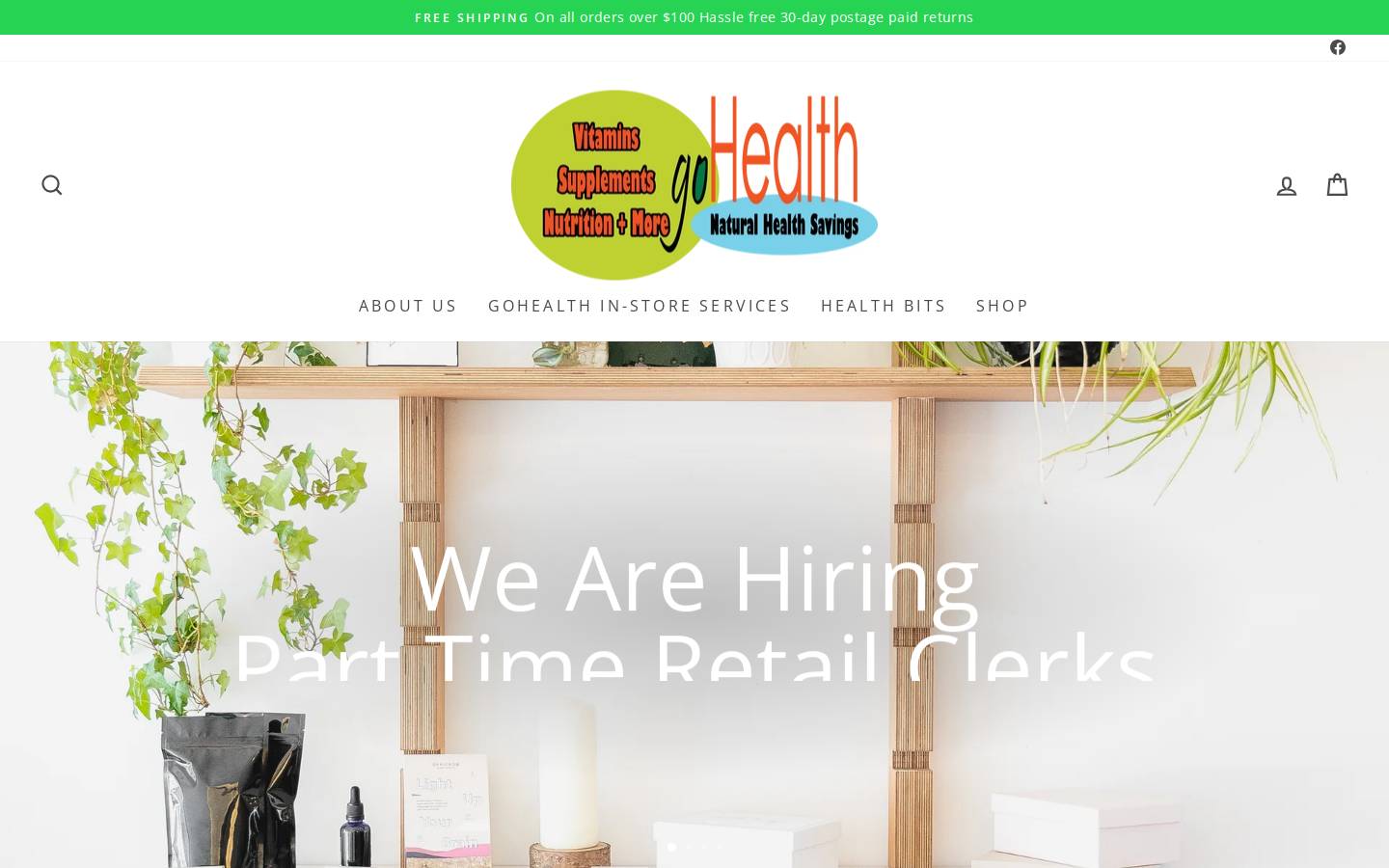 gohealthstore.ca homepage screenshot