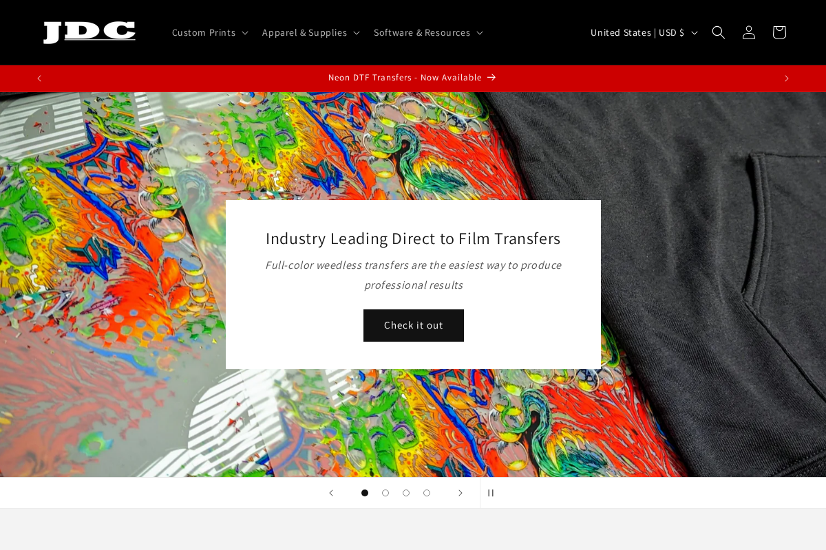 JDC homepage screenshot