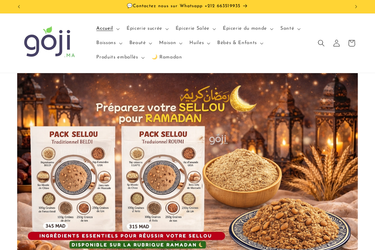 GOJI MAROC homepage screenshot