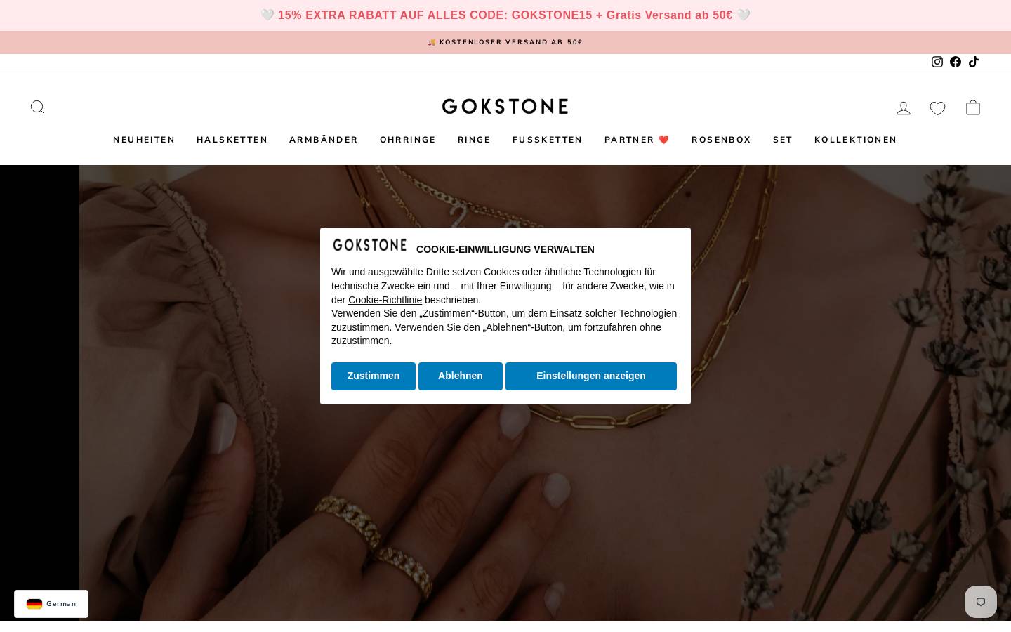 gokstone.com homepage screenshot
