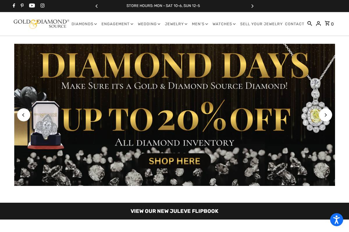 GoldandDiamond.com homepage screenshot
