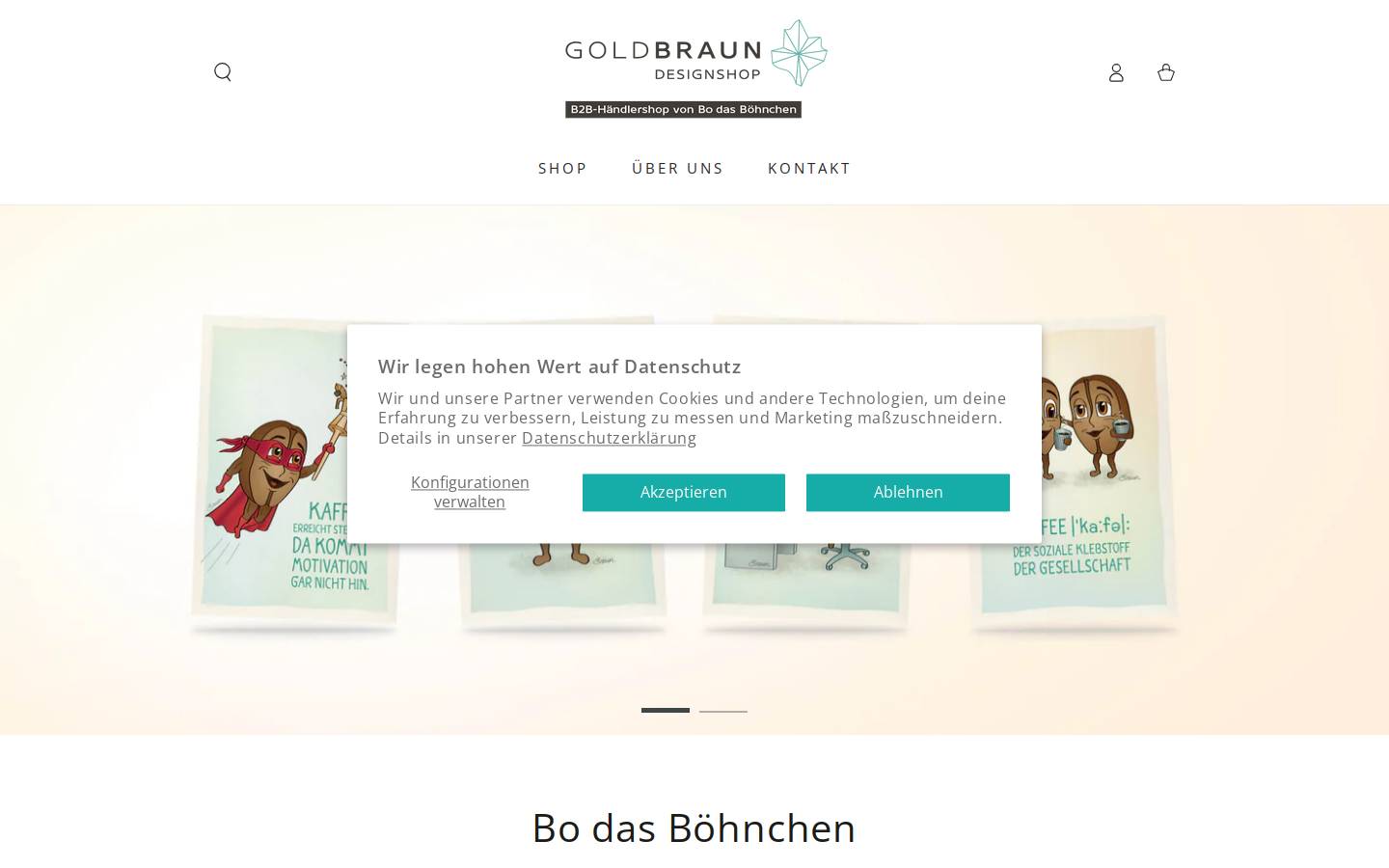 goldbraun-shop.de homepage screenshot