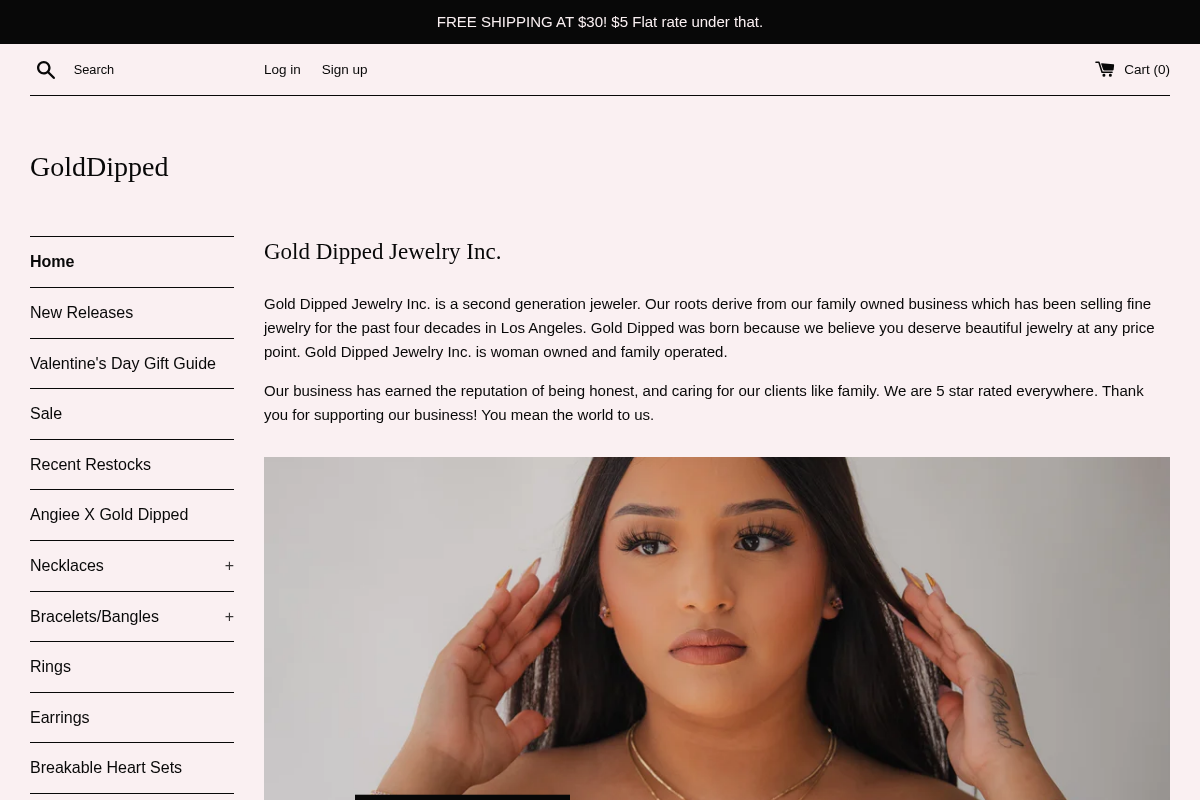 GoldDipped homepage screenshot