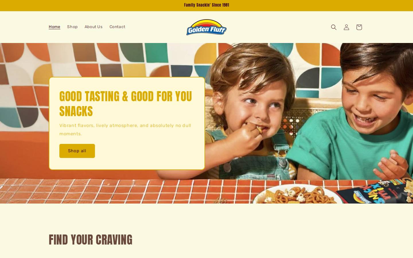 goldenfluff.com homepage screenshot