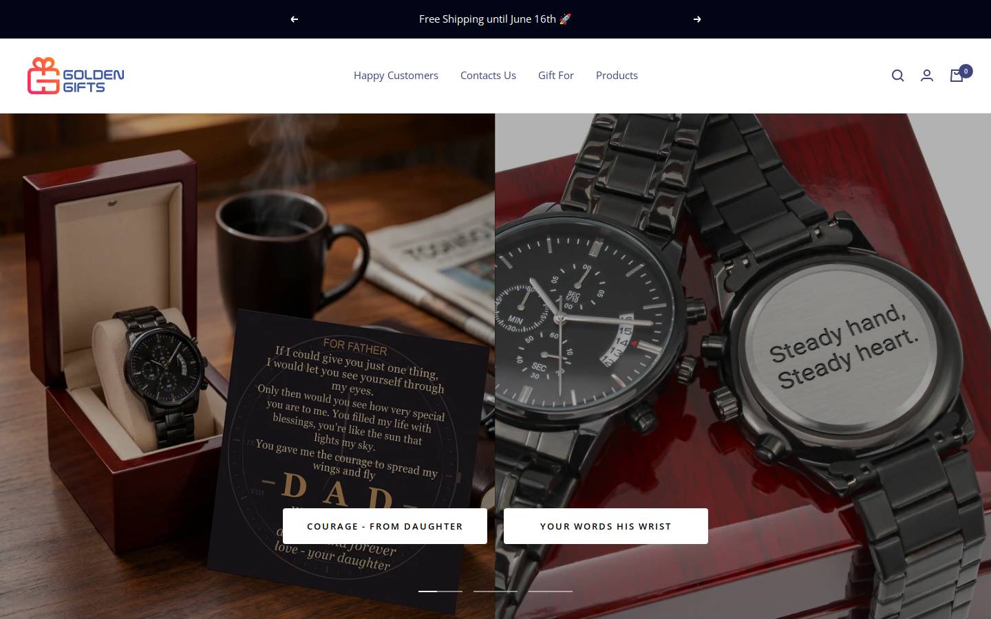 goldengiftsco.co homepage screenshot