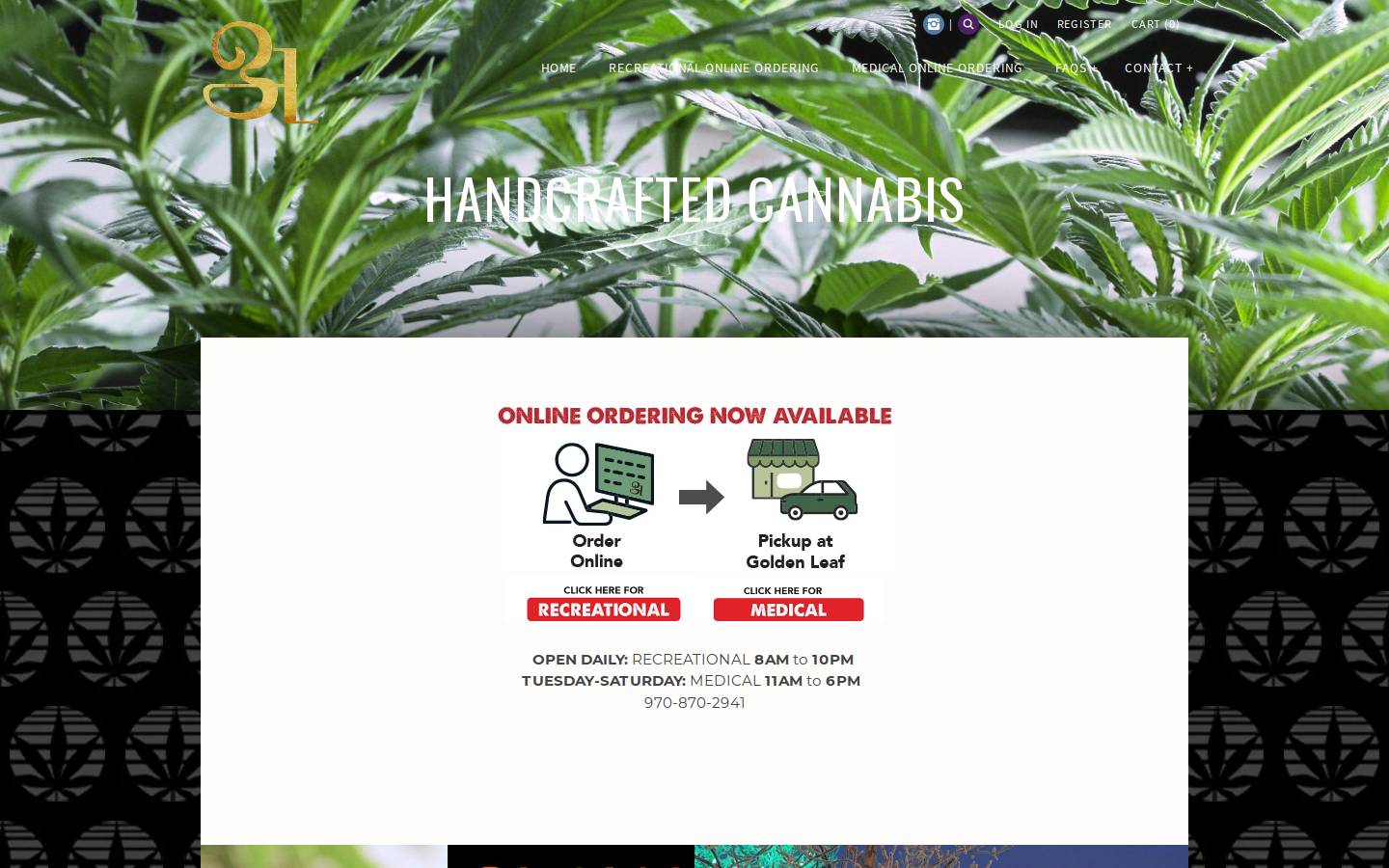 goldenleaf.co homepage screenshot
