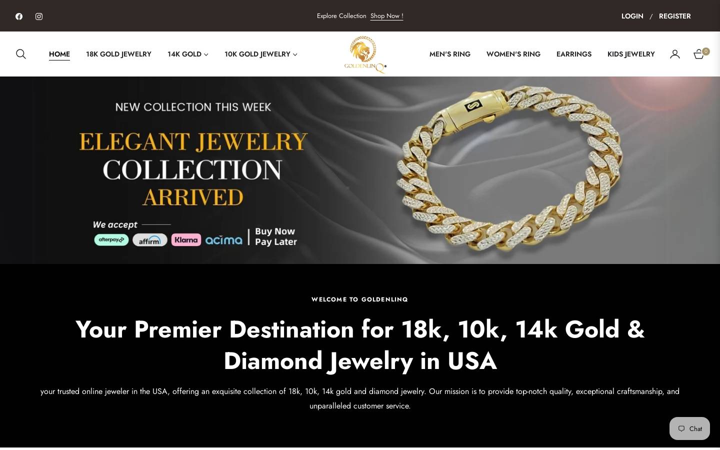 goldenlinq.com homepage screenshot