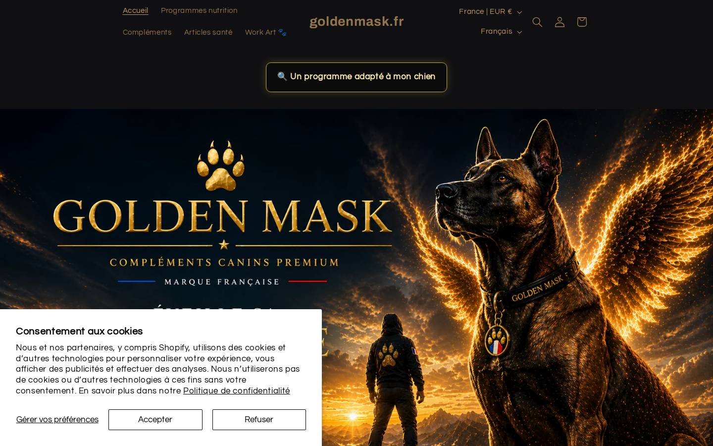 goldenmask.fr homepage screenshot