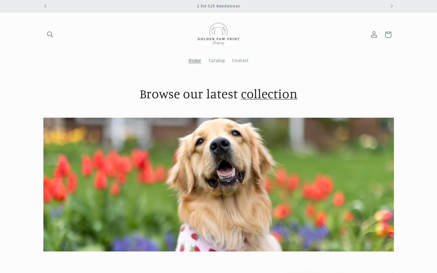 goldenpawprintco.com homepage screenshot