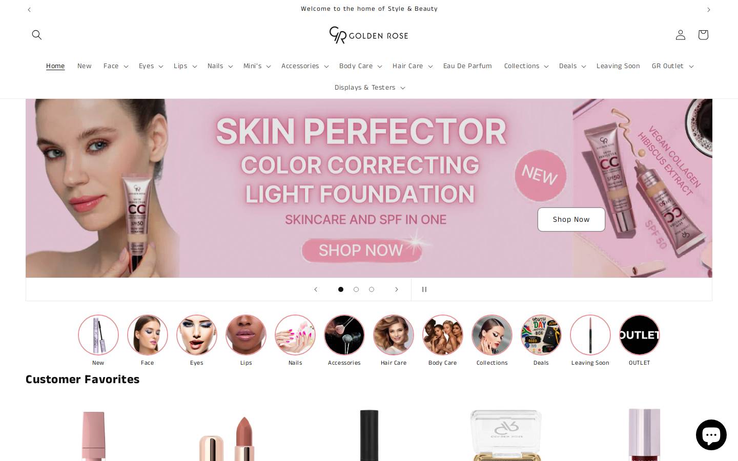 goldenrose.co.za homepage screenshot