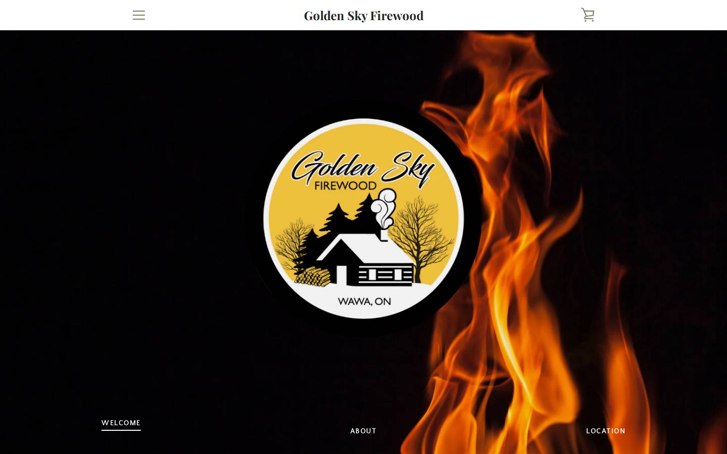 goldenskyfirewood.com homepage screenshot