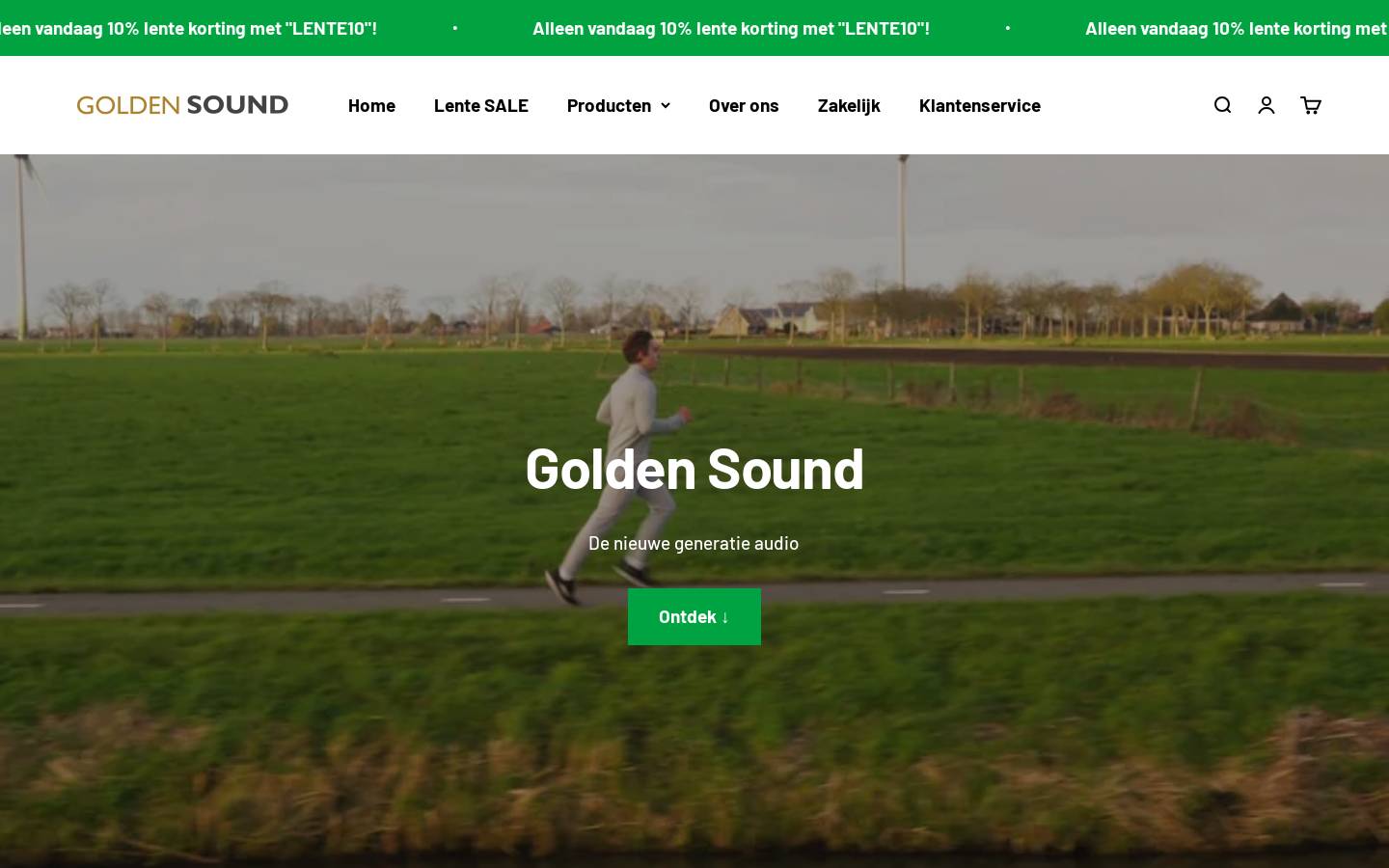 goldensoundstore.com homepage screenshot