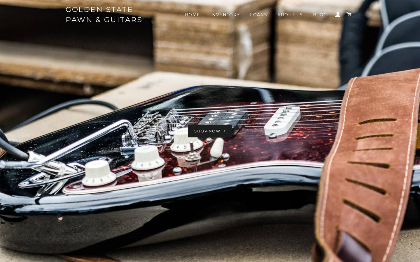 goldenstateguitars.com homepage screenshot