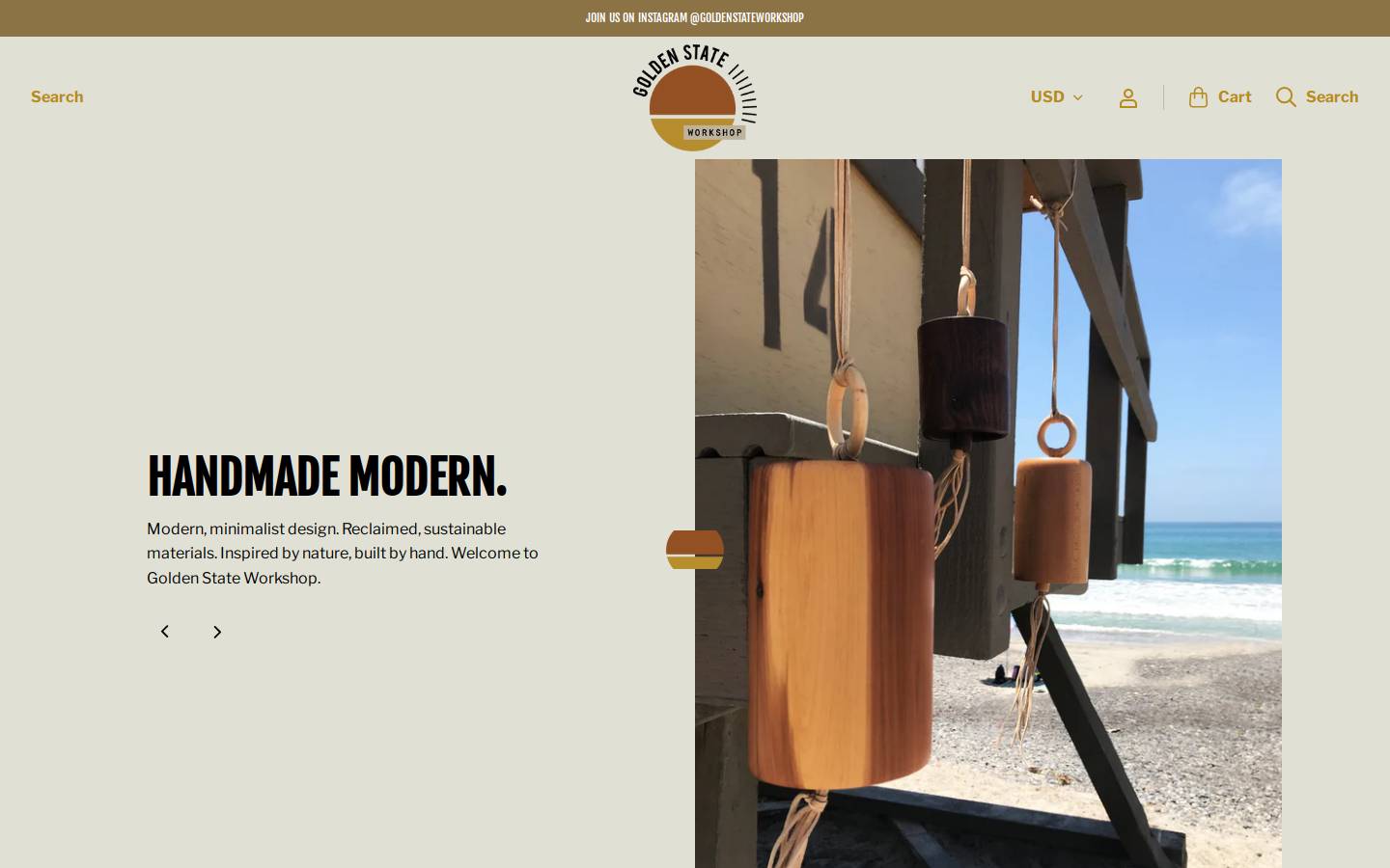 goldenstateworkshop.com homepage screenshot