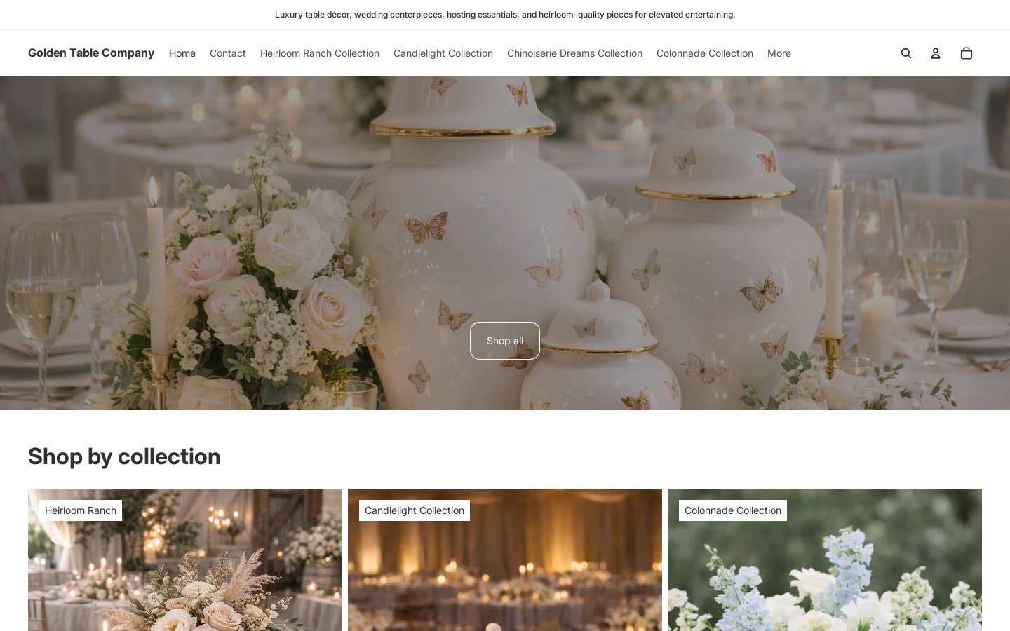 goldentableco.com homepage screenshot