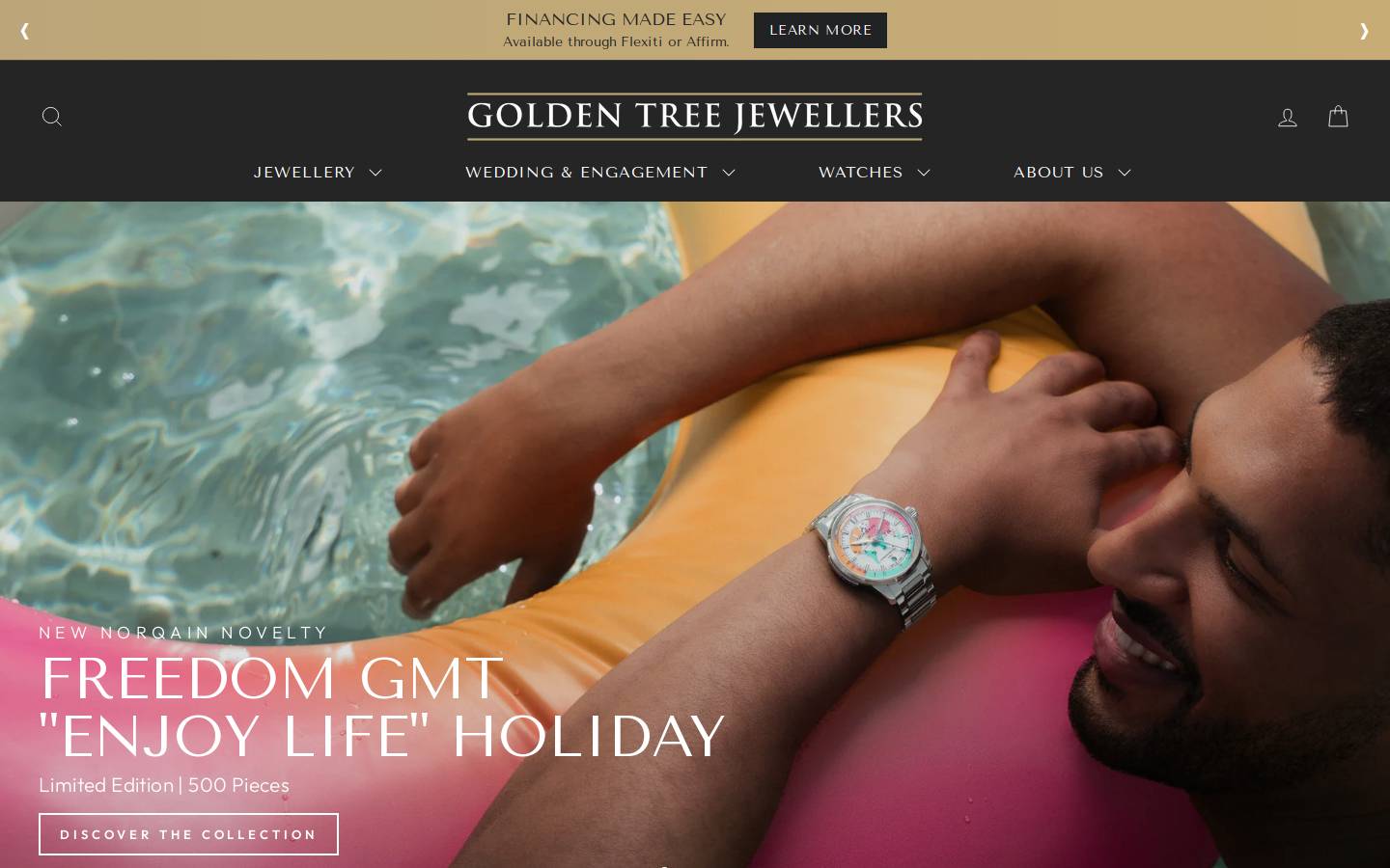 goldentreejewellers.com homepage screenshot