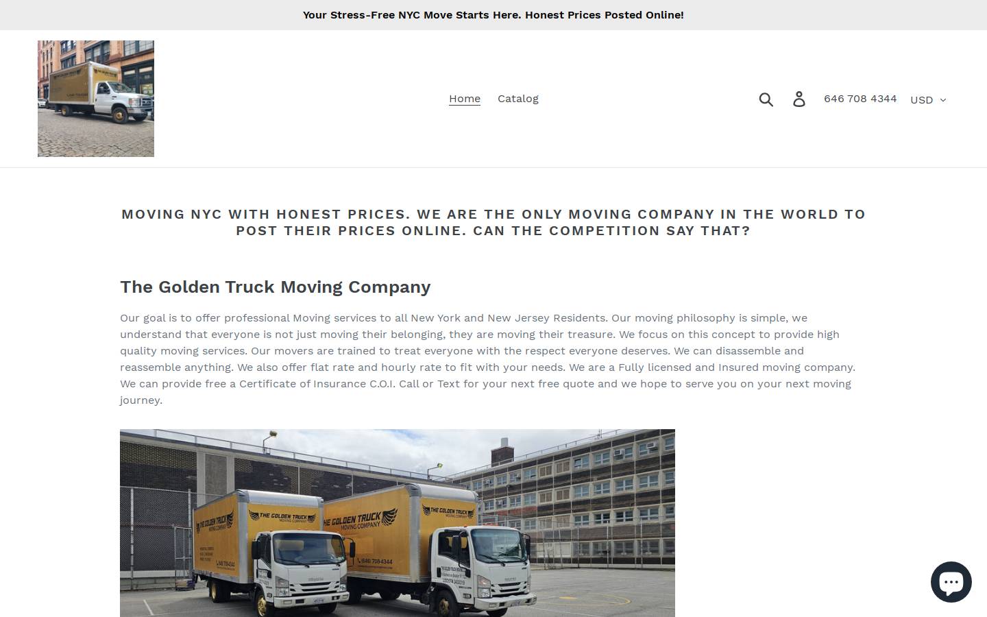 goldentrucknyc.com homepage screenshot