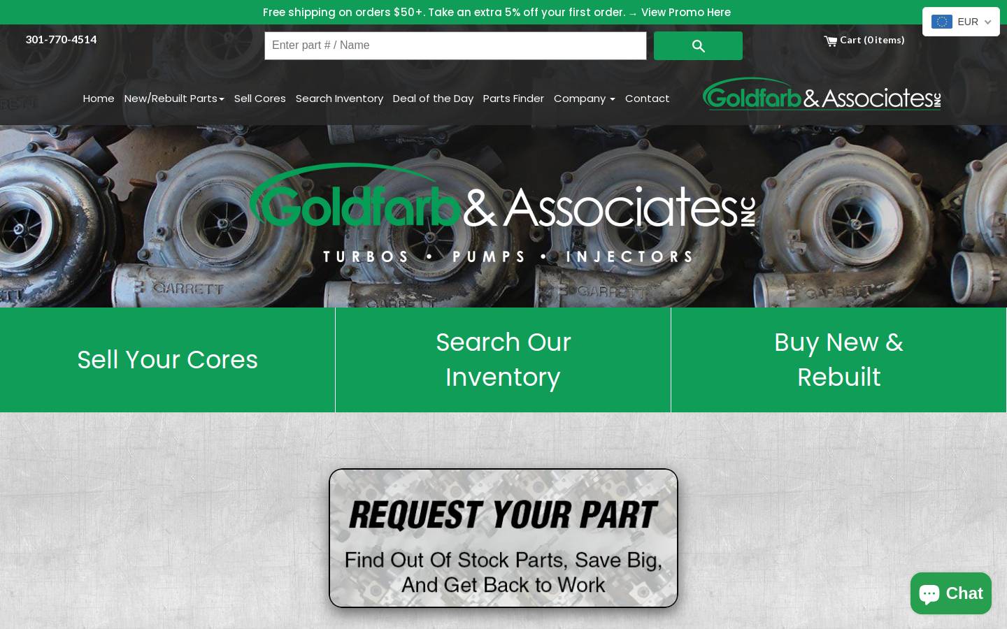 goldfarbinc.com homepage screenshot
