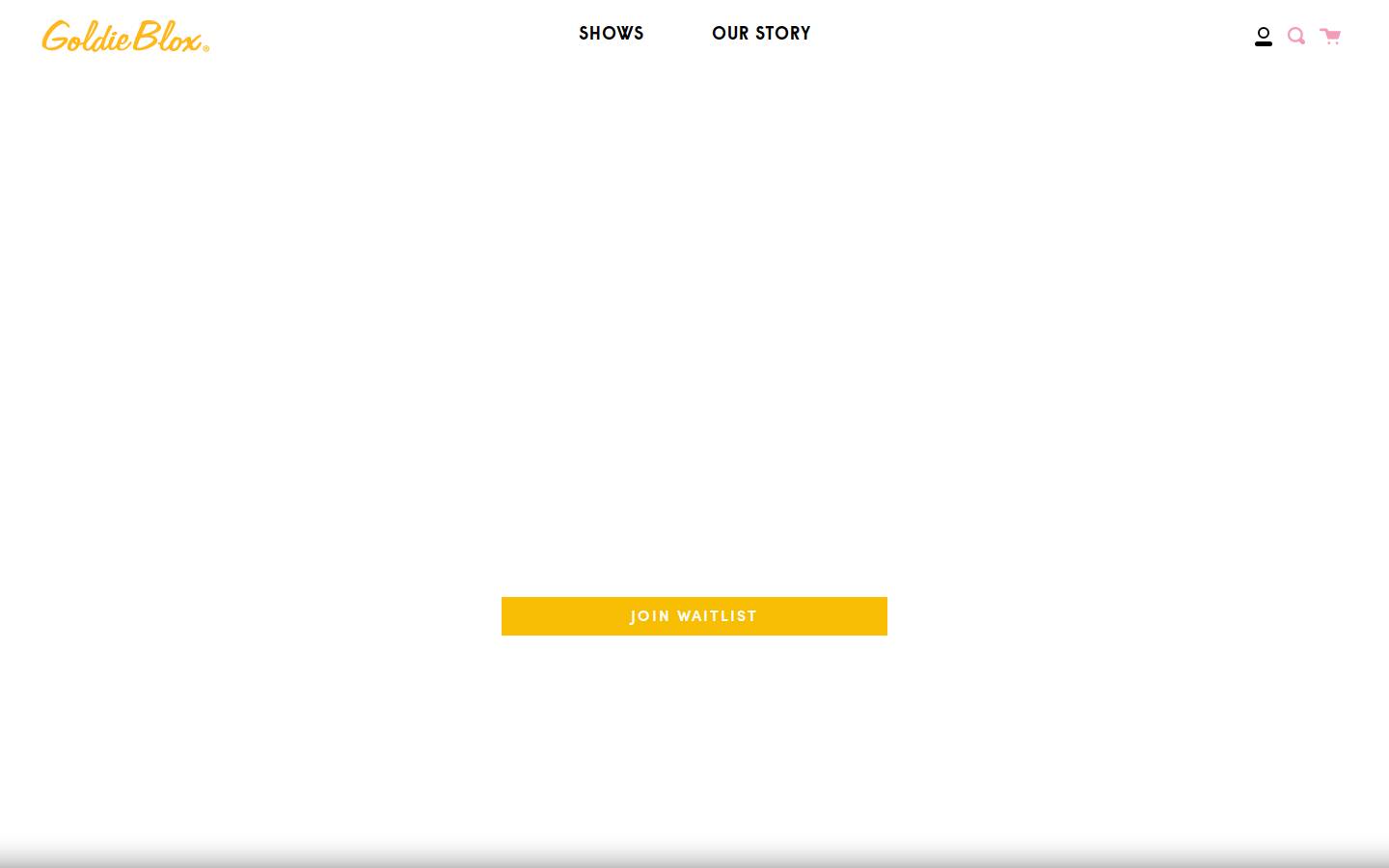 goldieblox.com homepage screenshot