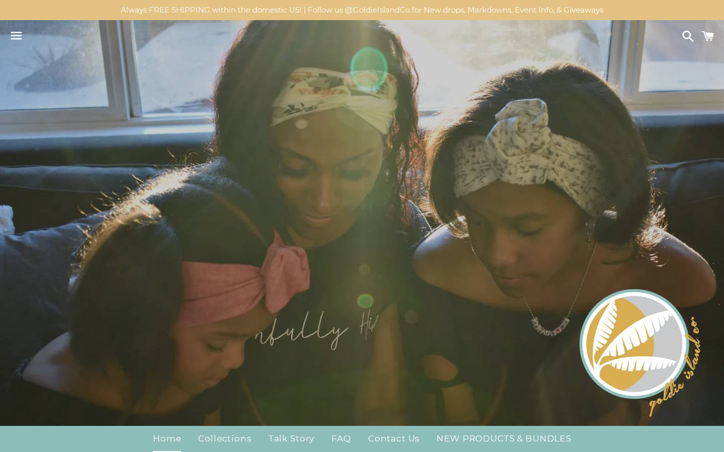 goldieislandco.com homepage screenshot