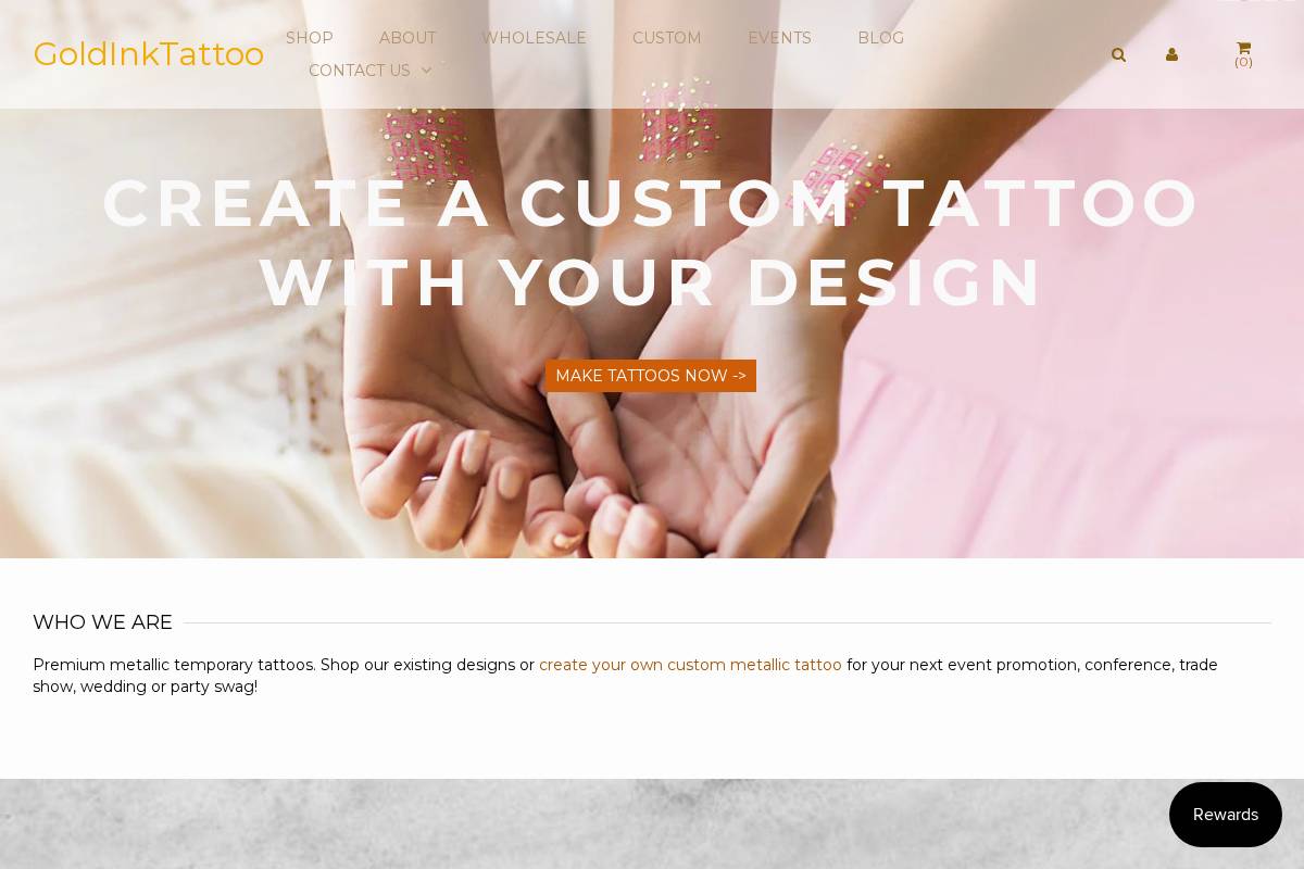 Goldy.LA by GoldInkTattoo homepage screenshot