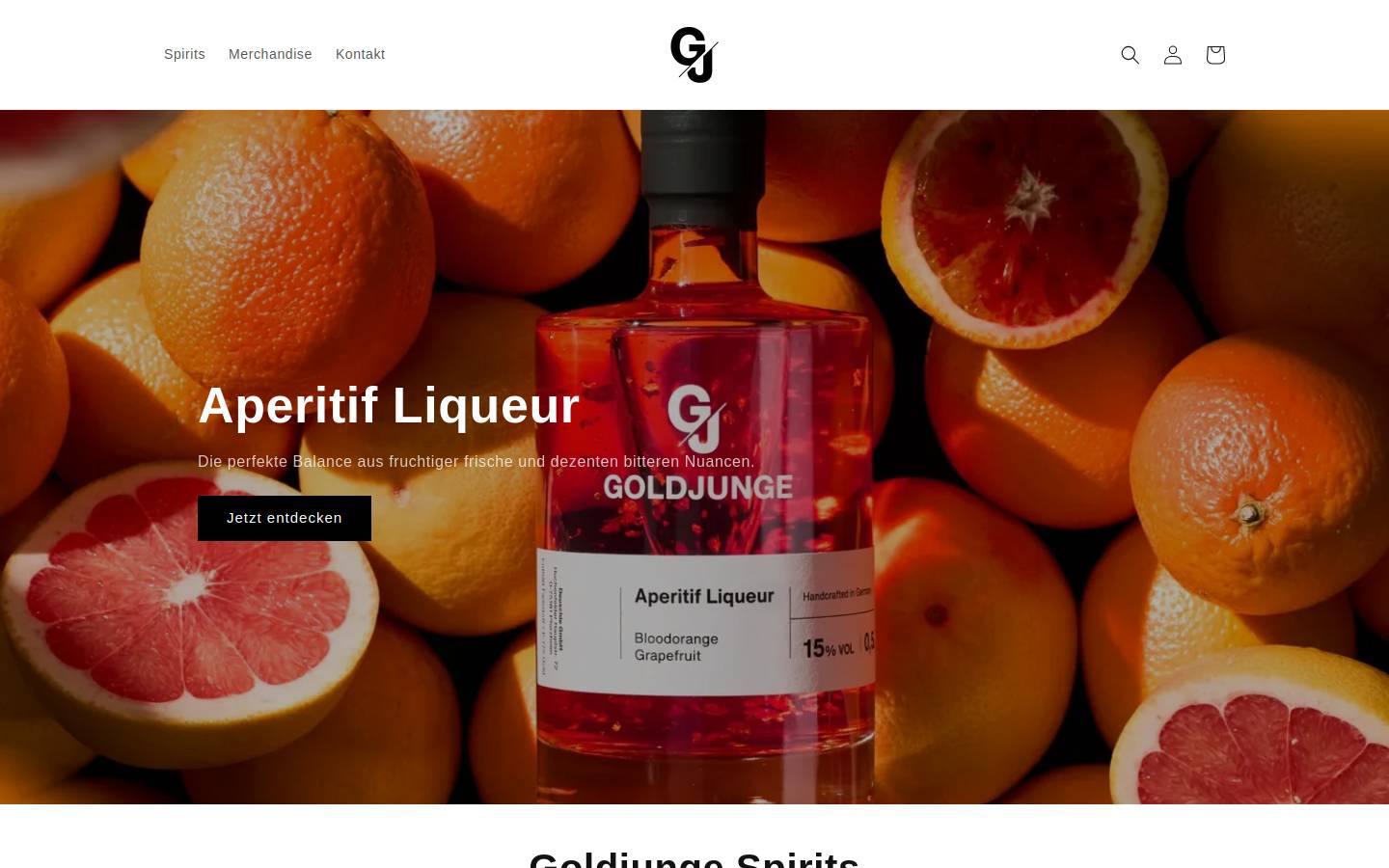goldjungespirits.com homepage screenshot