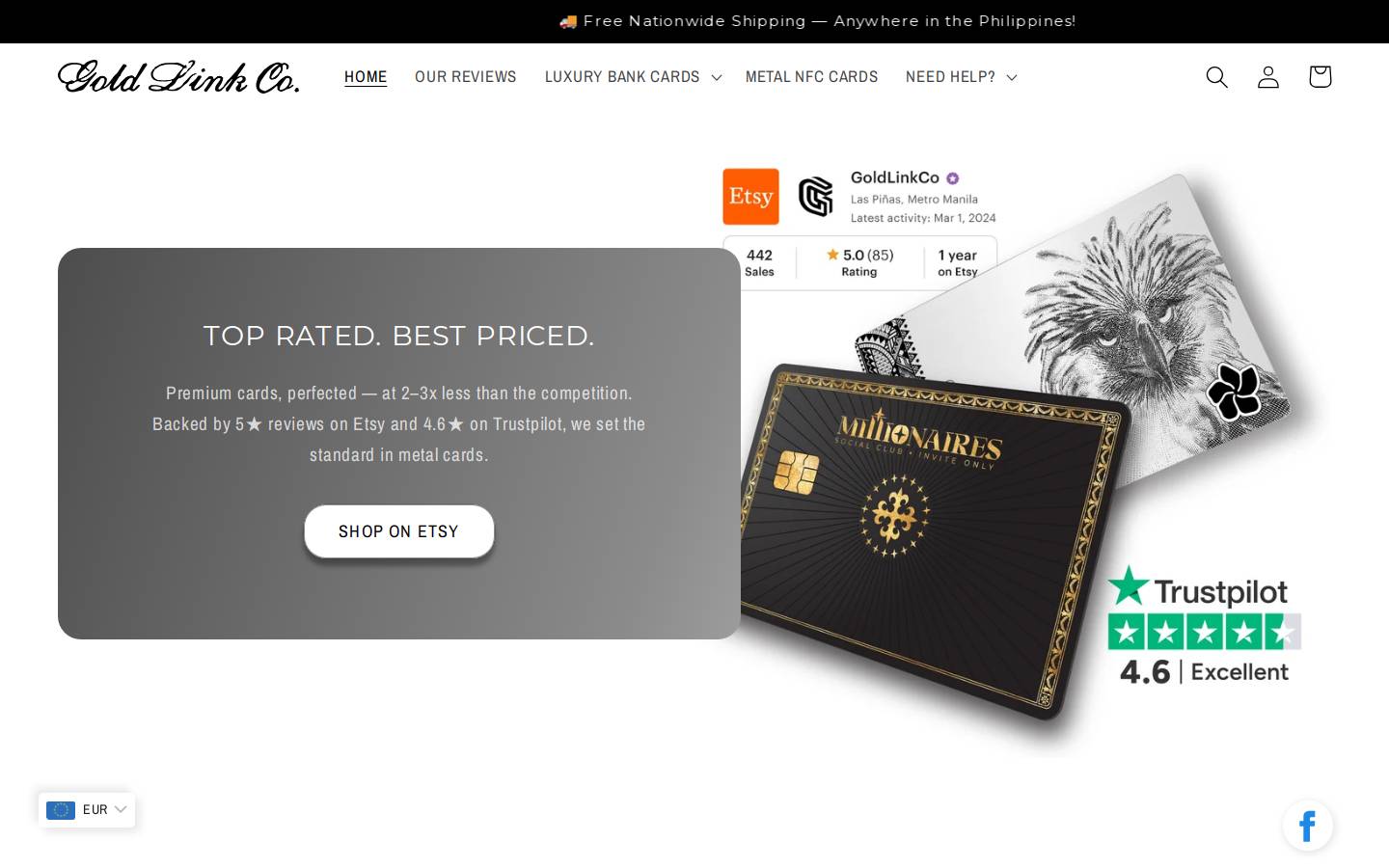 Gold Link Co. homepage screenshot
