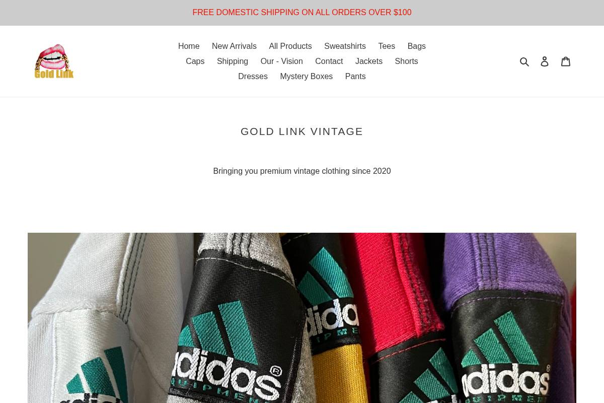 goldlinkvintage.com homepage screenshot