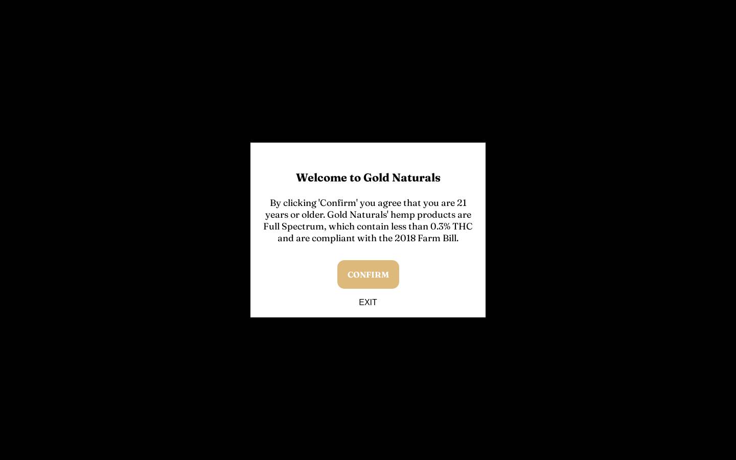 Goldnaturalshemp homepage screenshot