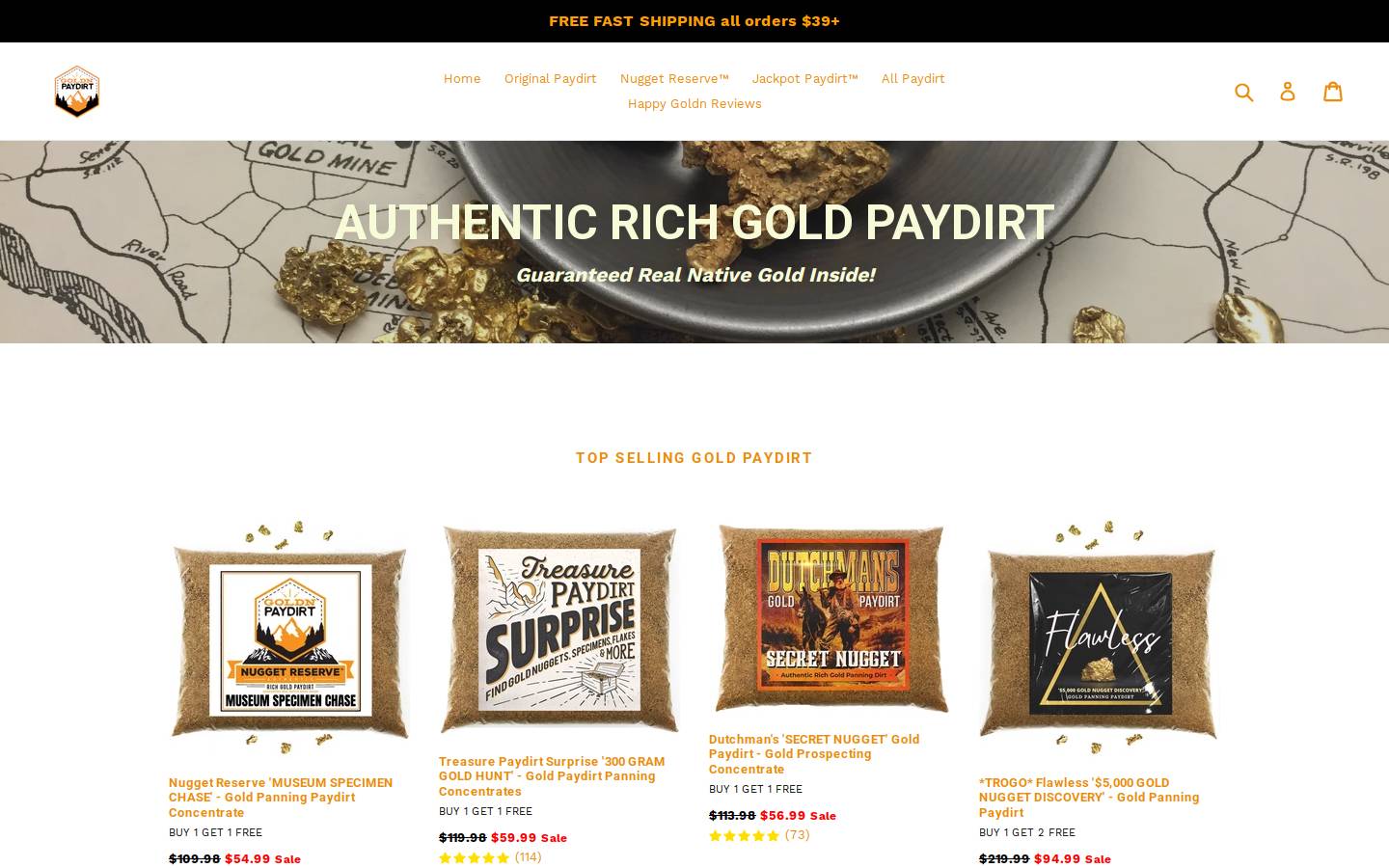 goldnpaydirt.com homepage screenshot